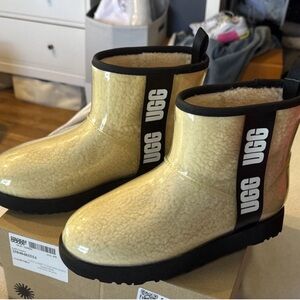 UGG Cream and Black Winter Boots